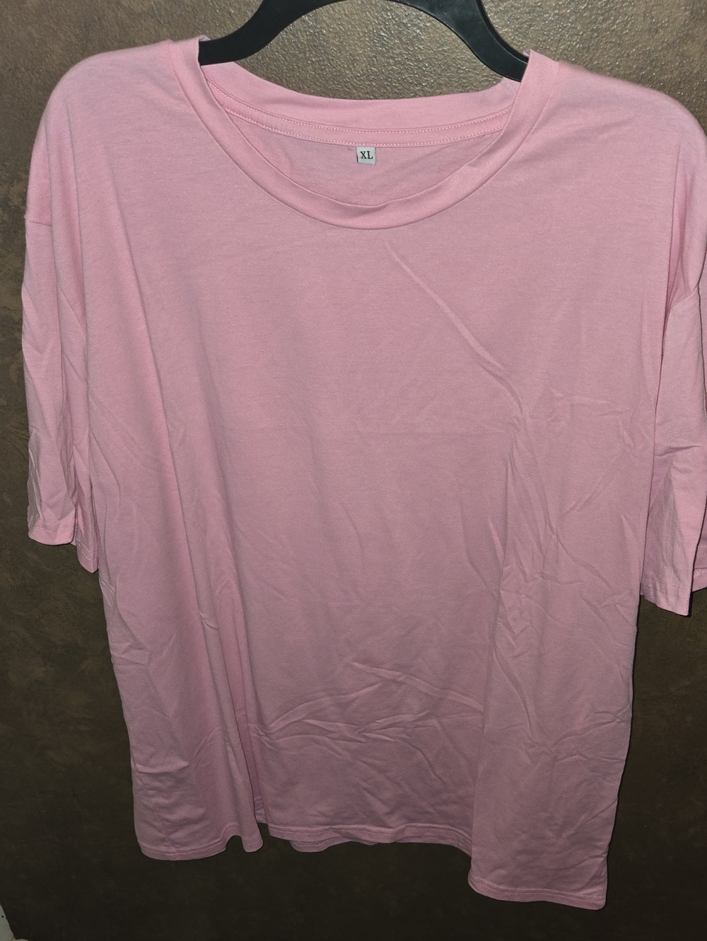 Women's Pink Crewneck Tee - Soft Casual Top